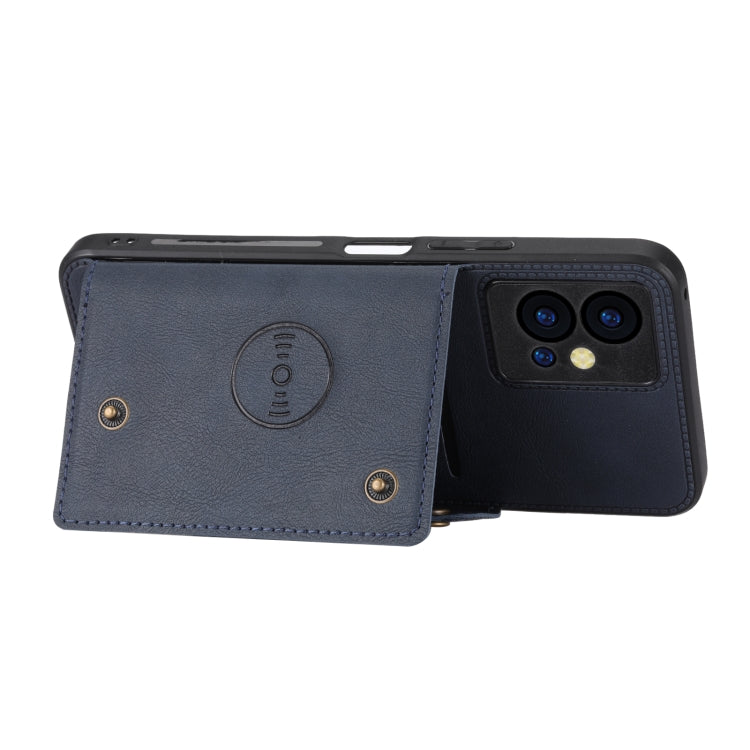 Double Buckle Magnetic Phone Case For vivo Y75 5G Global/Y55 5G/T1 5G India/Y33E 5G/Y30 5G/IQOO Z6 Global