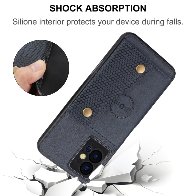 Double Buckle Magnetic Phone Case For vivo Y75 5G Global/Y55 5G/T1 5G India/Y33E 5G/Y30 5G/IQOO Z6 Global