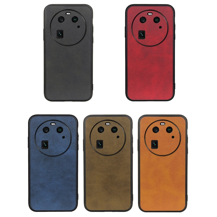 For OPPO Find X6 Two-color Calf Texture PU Phone Case