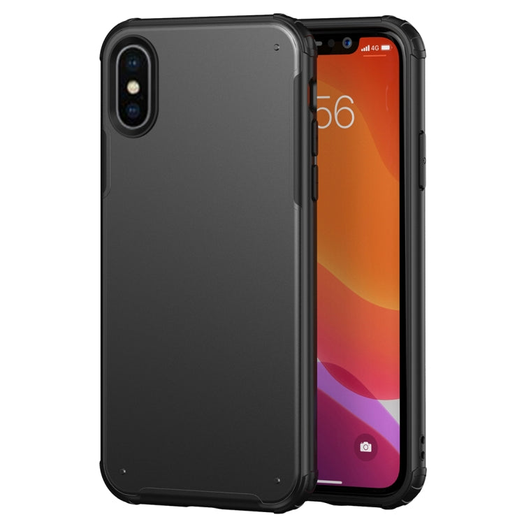 For iPhone X / XS Solid Color Four-corner Shockproof TPU + PC Protective Case