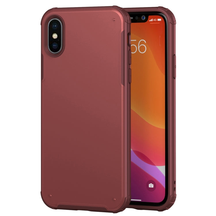 For iPhone X / XS Solid Color Four-corner Shockproof TPU + PC Protective Case