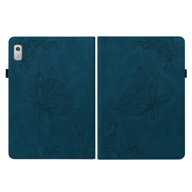 For Lenovo Tab M9 Butterfly Flower Embossed Leather Tablet Case