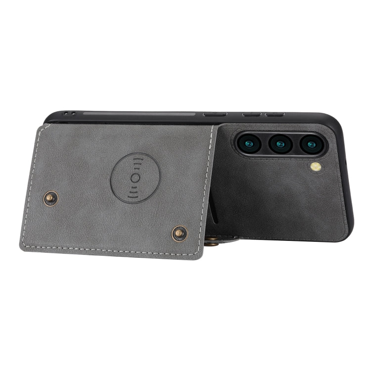 For Samsung Galaxy S23 5G Double Buckle Magnetic Phone Case