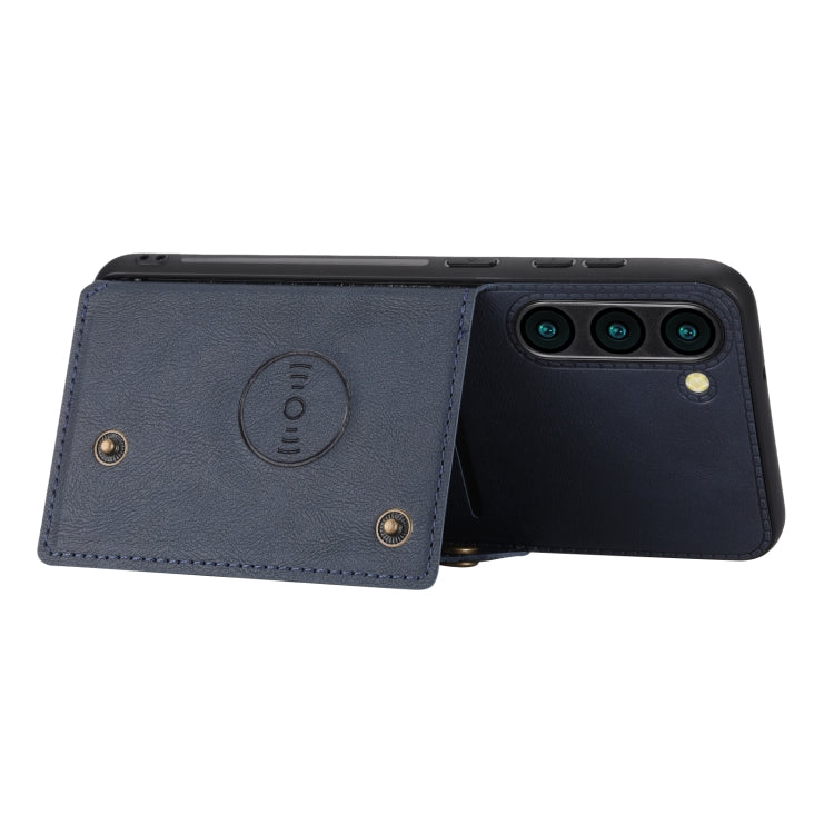 For Samsung Galaxy S23+ 5G Double Buckle Magnetic Phone Case