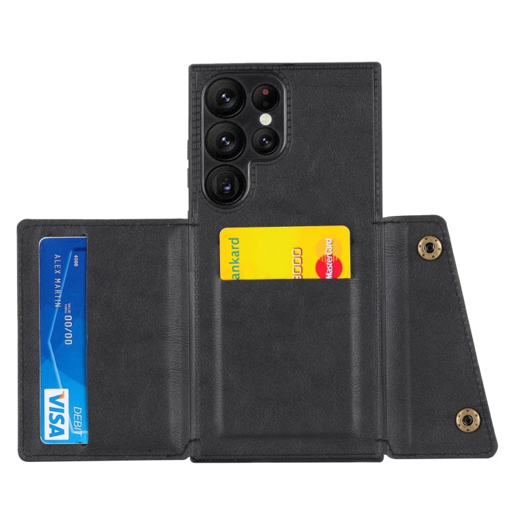 For Samsung Galaxy S23 Ultra 5G Double Buckle Magnetic Phone Case