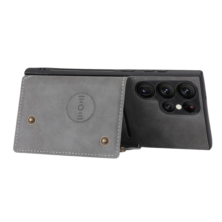 For Samsung Galaxy S23 Ultra 5G Double Buckle Magnetic Phone Case