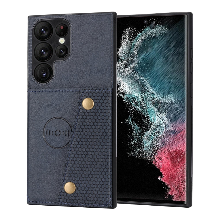 For Samsung Galaxy S23 Ultra 5G Double Buckle Magnetic Phone Case