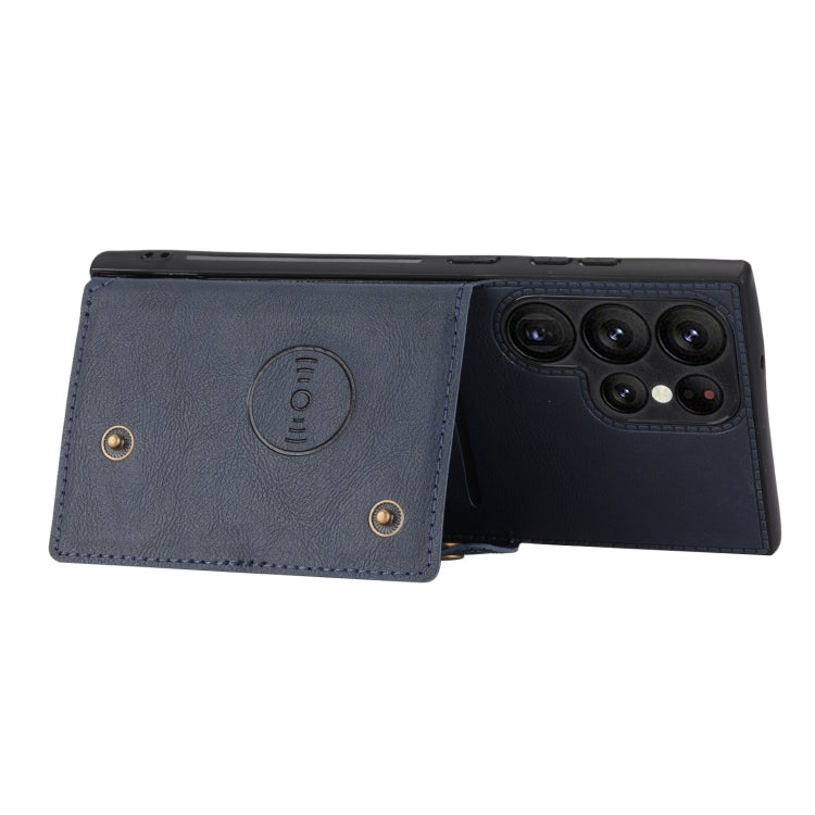 For Samsung Galaxy S23 Ultra 5G Double Buckle Magnetic Phone Case