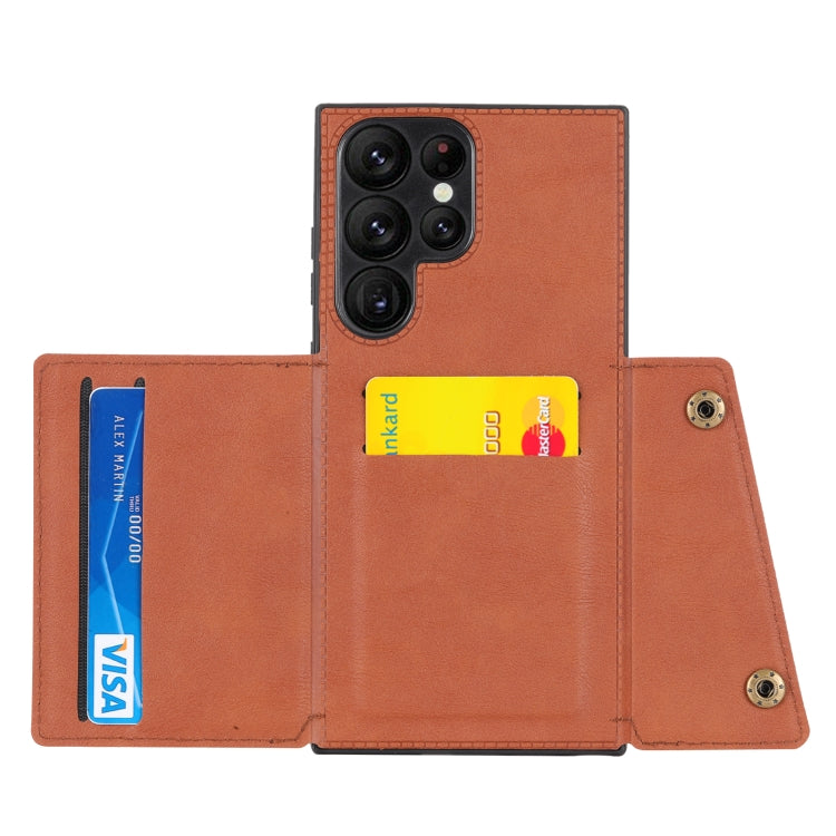 For Samsung Galaxy S23 Ultra 5G Double Buckle Magnetic Phone Case