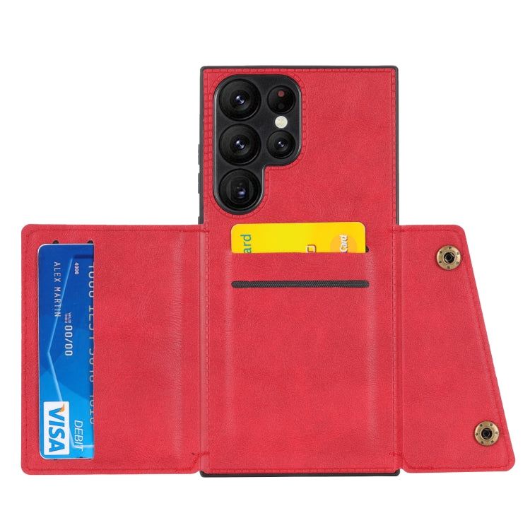 For Samsung Galaxy S23 Ultra 5G Double Buckle Magnetic Phone Case