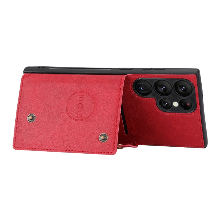 For Samsung Galaxy S23 Ultra 5G Double Buckle Magnetic Phone Case