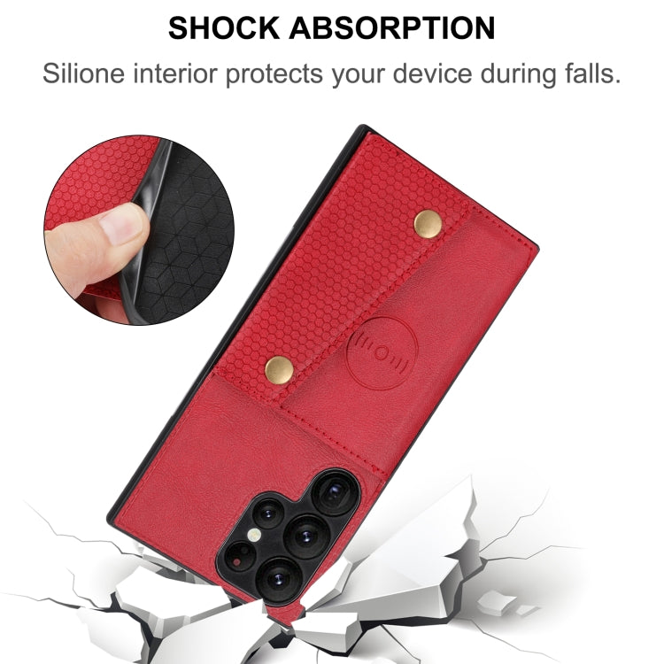 For Samsung Galaxy S23 Ultra 5G Double Buckle Magnetic Phone Case