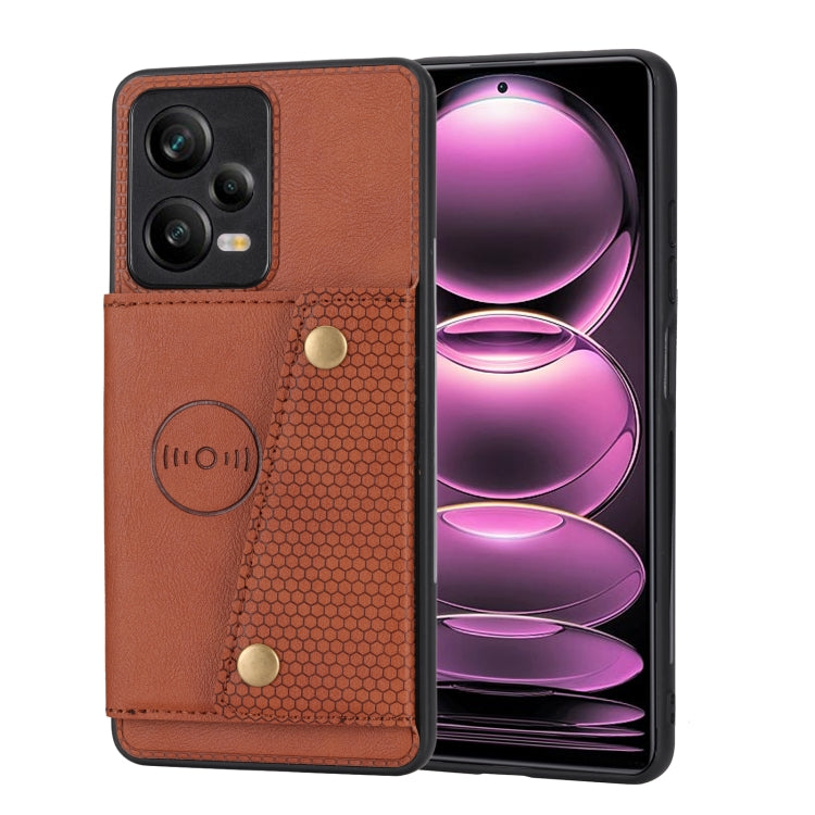 For Xiaomi Redmi Note 12 Pro+ 5G Global Double Buckle Magnetic Phone Case