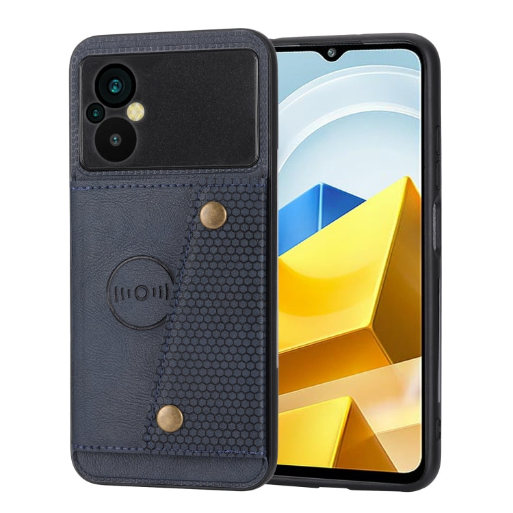 For Xiaomi Poco M5 4G Double Buckle Magnetic Phone Case