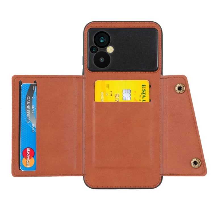 For Xiaomi Poco M5 4G Double Buckle Magnetic Phone Case