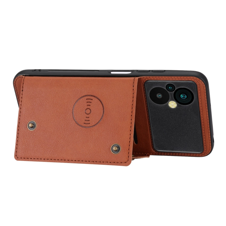 For Xiaomi Poco M5 4G Double Buckle Magnetic Phone Case