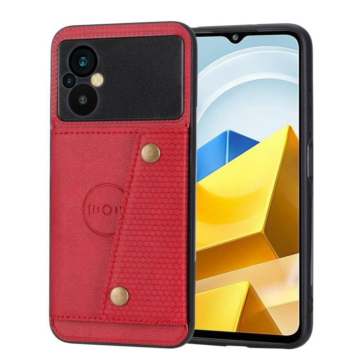 For Xiaomi Poco M5 4G Double Buckle Magnetic Phone Case