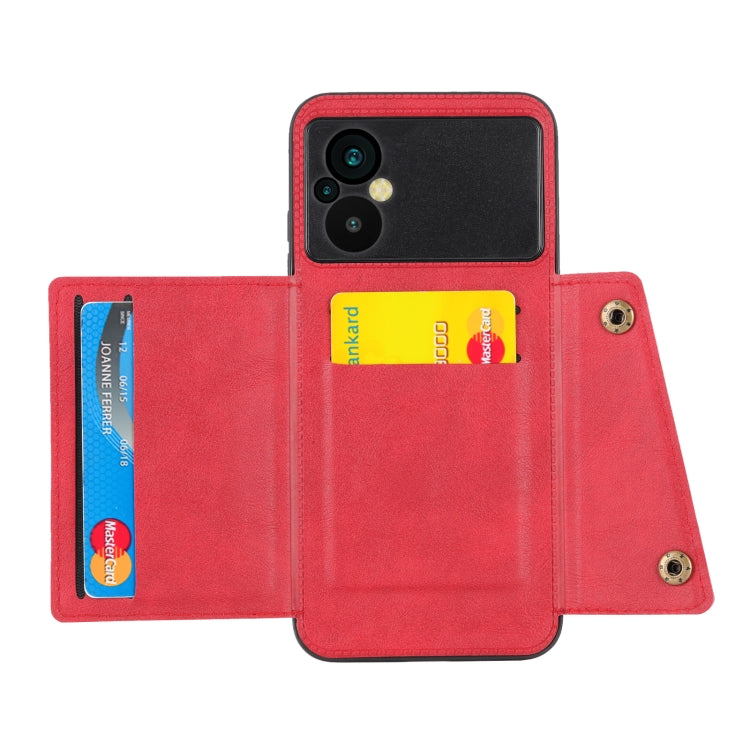 For Xiaomi Poco M5 4G Double Buckle Magnetic Phone Case