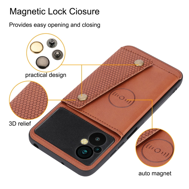 For Xiaomi Poco M5 4G Double Buckle Magnetic Phone Case