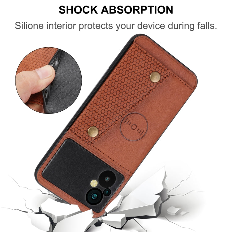 For Xiaomi Poco M5 4G Double Buckle Magnetic Phone Case