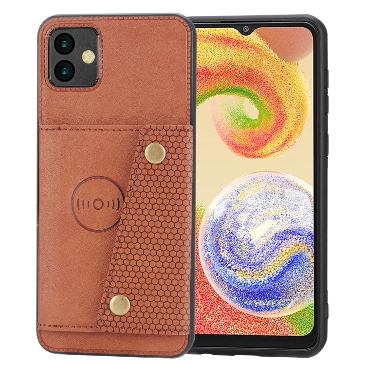 For Samsung Galaxy A04 Double Buckle Magnetic Phone Case