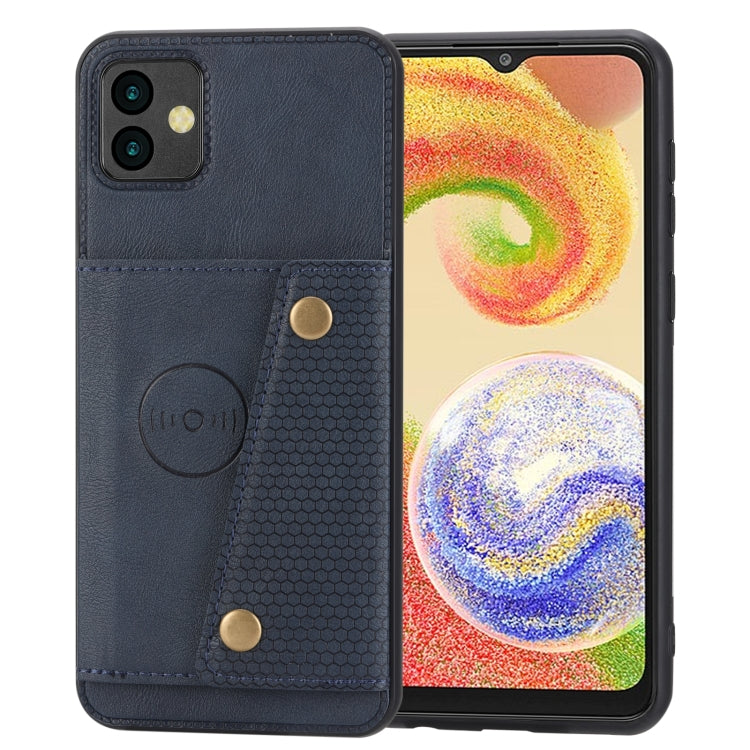For Samsung Galaxy A04 Double Buckle Magnetic Phone Case