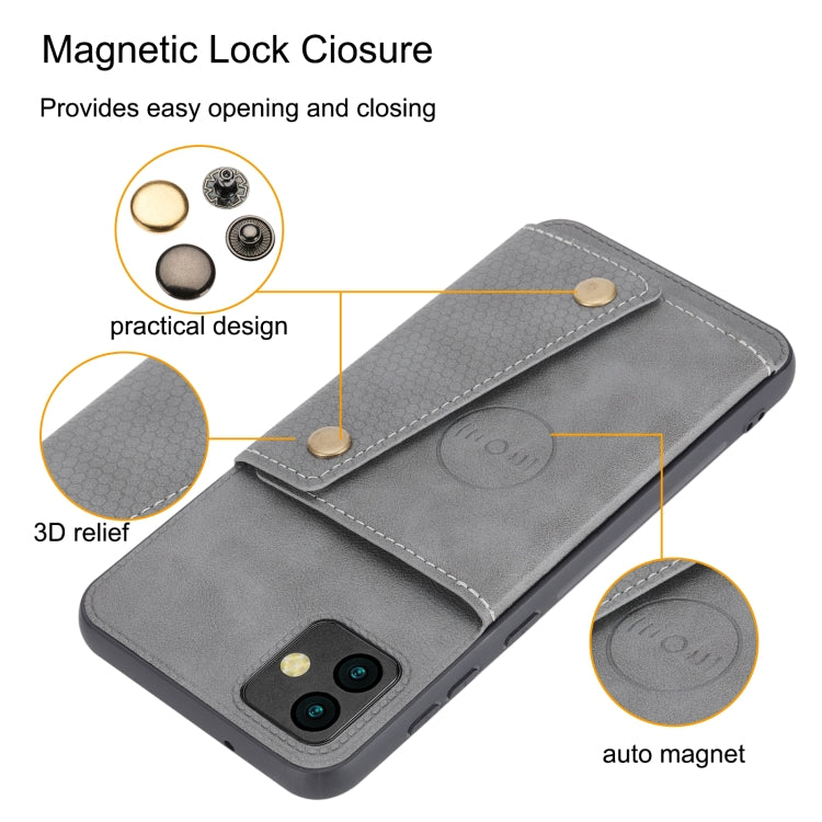 For Samsung Galaxy A04 Double Buckle Magnetic Phone Case