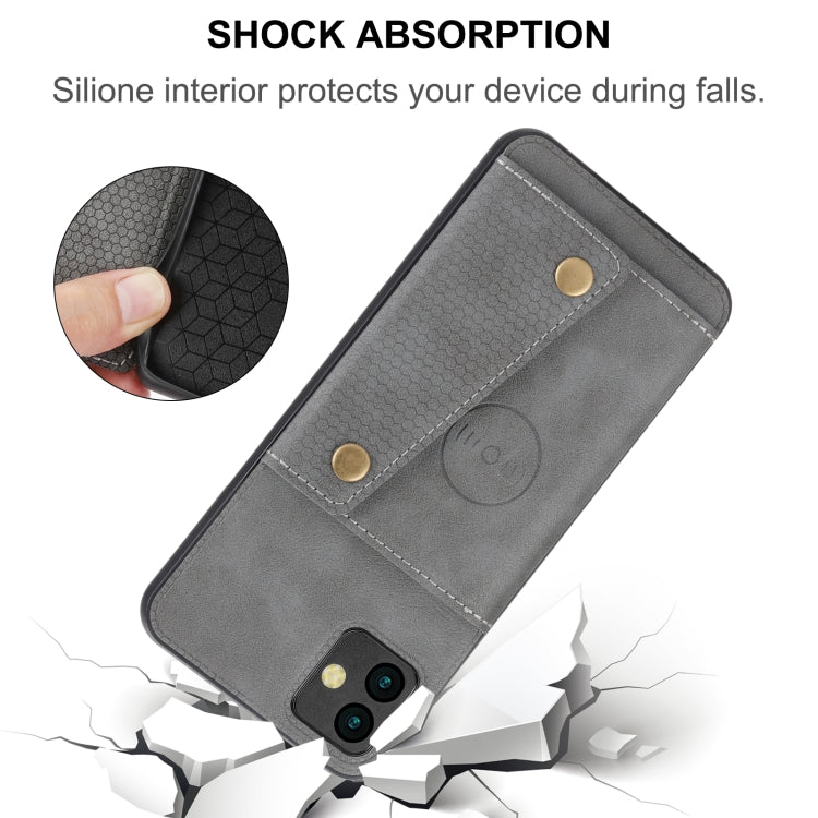 For Samsung Galaxy A04 Double Buckle Magnetic Phone Case