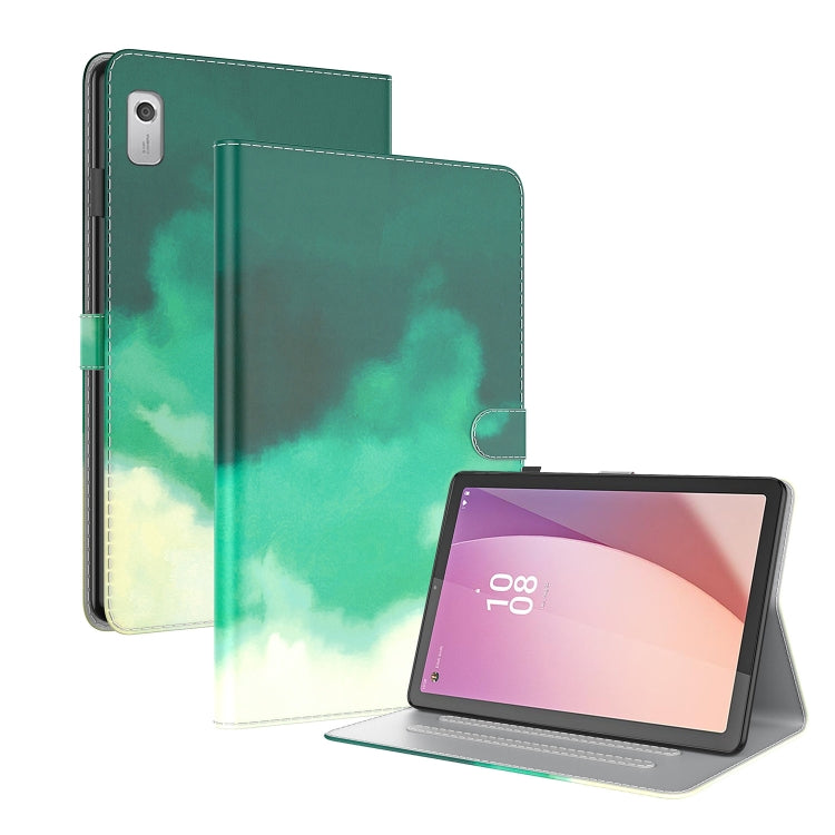 For Lenovo Tab M9 Watercolor Pattern Flip Leather Tablet Case