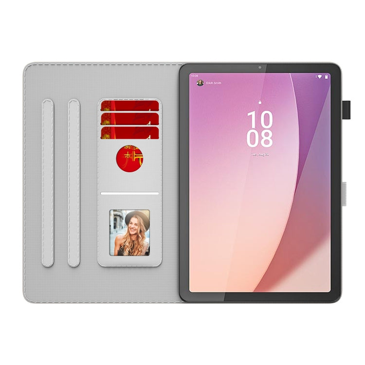 For Lenovo Tab M9 Watercolor Pattern Flip Leather Tablet Case