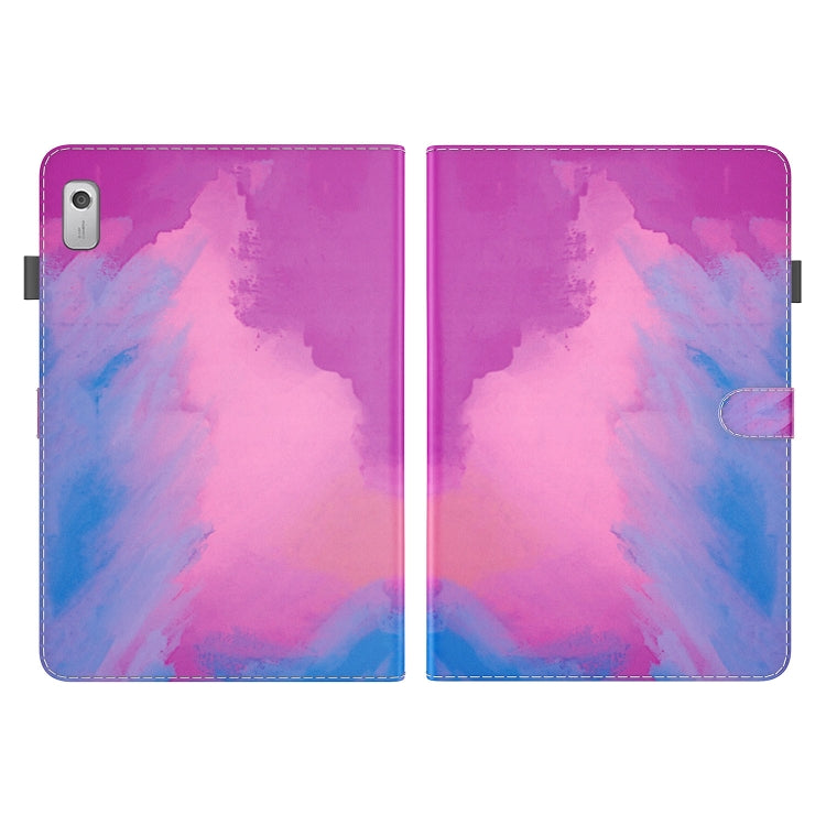 For Lenovo Tab M9 Watercolor Pattern Flip Leather Tablet Case