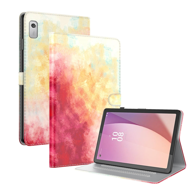 For Lenovo Tab M9 Watercolor Pattern Flip Leather Tablet Case