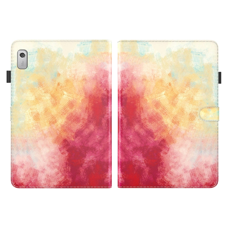 For Lenovo Tab M9 Watercolor Pattern Flip Leather Tablet Case