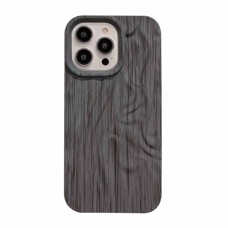 For iPhone 14 Pro Pleated Wood Grain TPU Phone Case