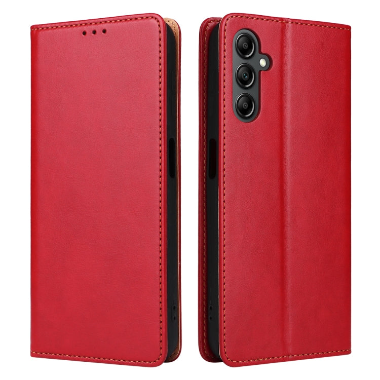 For Samsung Galaxy A14 5G Fierre Shann PU Genuine Leather Texture Leather Phone Case