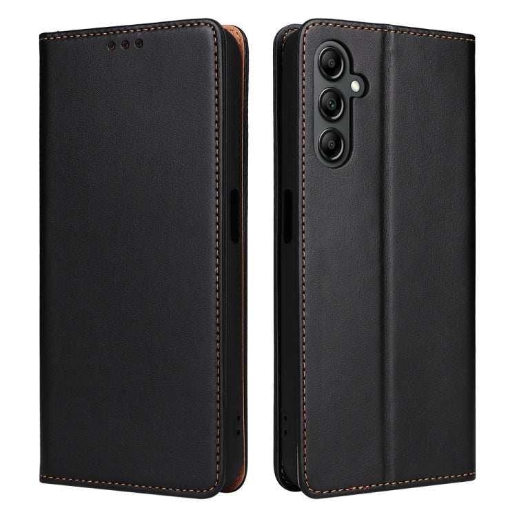 For Samsung Galaxy A14 5G Fierre Shann PU Genuine Leather Texture Leather Phone Case
