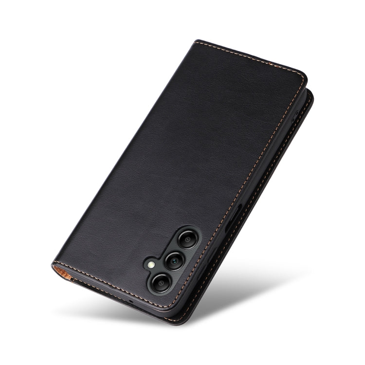 For Samsung Galaxy A14 5G Fierre Shann PU Genuine Leather Texture Leather Phone Case