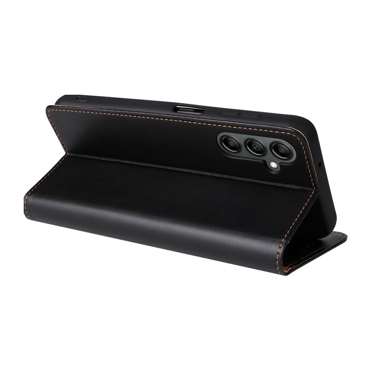 For Samsung Galaxy A14 5G Fierre Shann PU Genuine Leather Texture Leather Phone Case