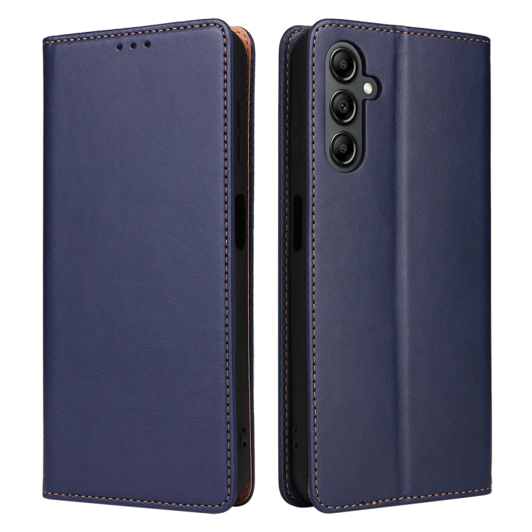 For Samsung Galaxy A14 5G Fierre Shann PU Genuine Leather Texture Leather Phone Case