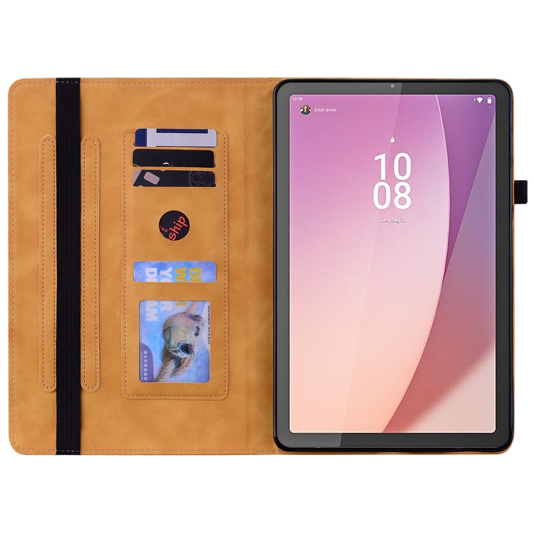 For Lenovo Tab M9 Skin Feel Solid Color Zipper Leather Tablet Case