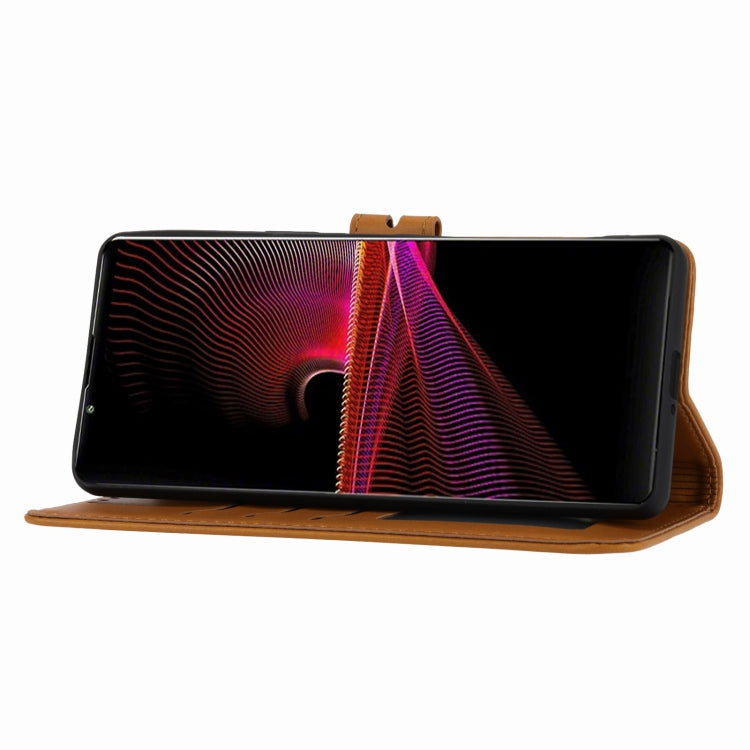 For Sony Xperia 10 V Embossed Happy Cat Pattern Flip Leather Phone Case