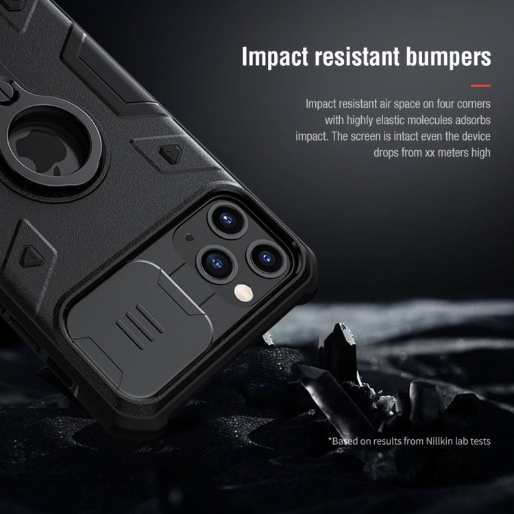 For iPhone 11 Pro NILLKIN Shockproof CamShield Armor Protective Case with Invisible Ring Holder