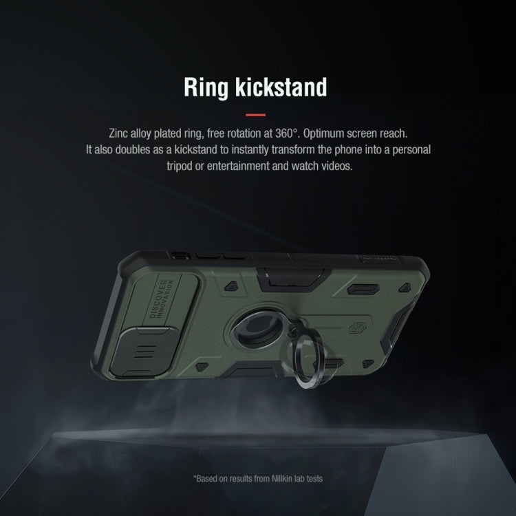 For iPhone 11 Pro Max NILLKIN Shockproof CamShield Armor Protective Case with Invisible Ring Holder