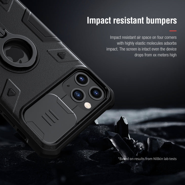For iPhone 11 Pro Max NILLKIN Shockproof CamShield Armor Protective Case with Invisible Ring Holder