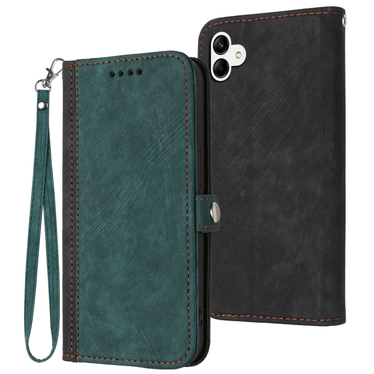 For Samsung Galaxy A04 / A04e Side Buckle Double Fold Hand Strap Leather Phone Case