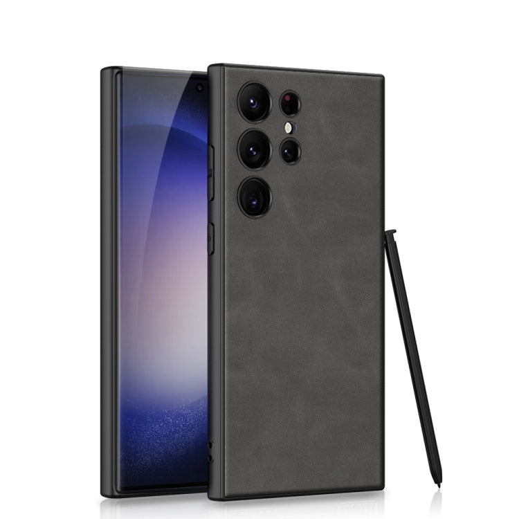 For Samsung Galaxy S23 Ultra 5G GKK Skin-feel Leather Full Coverage Phone Case with Pen