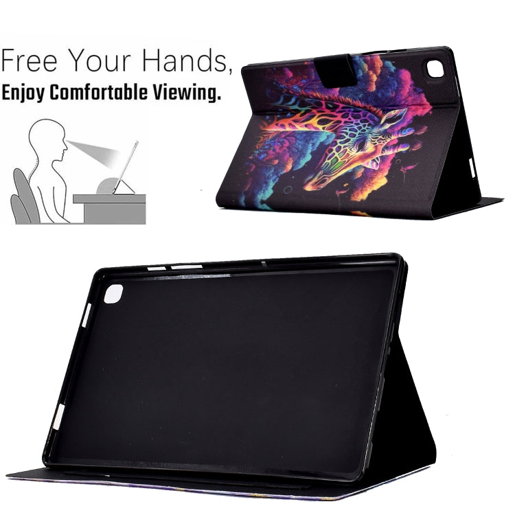 For Samsung Galaxy Tab A7 Lite T220 Coloured Drawing Leather Tablet Case