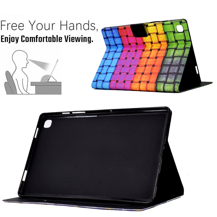 For Samsung Galaxy Tab A7 Lite T220 Coloured Drawing Leather Tablet Case