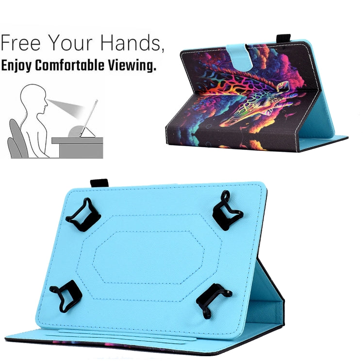 For 8 inch Coloured Drawing Leather Tablet Case