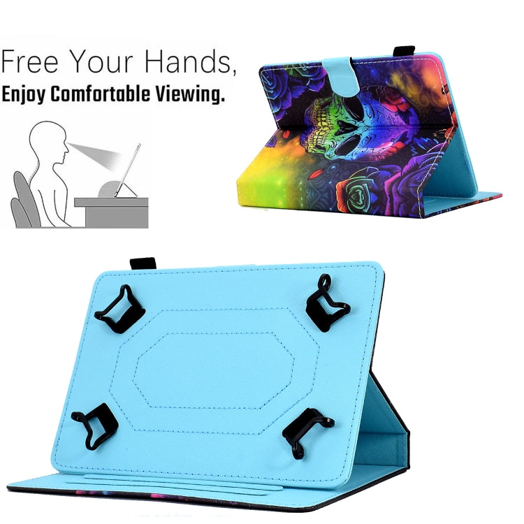 For 10 inch Coloured Drawing Leather Tablet Case